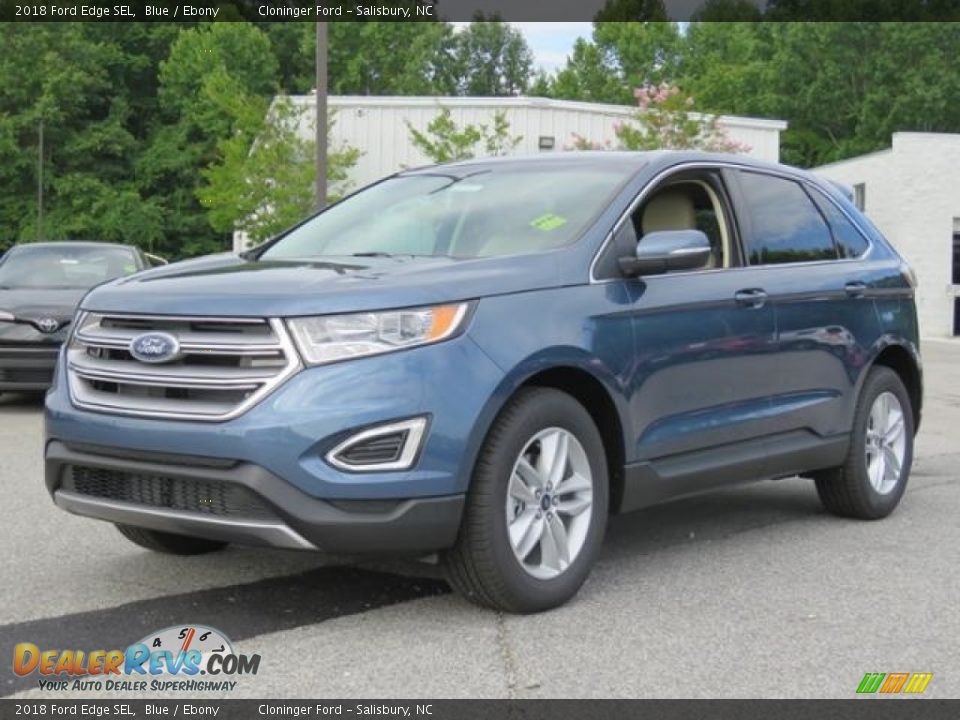 2018 Ford Edge SEL Blue / Ebony Photo #3