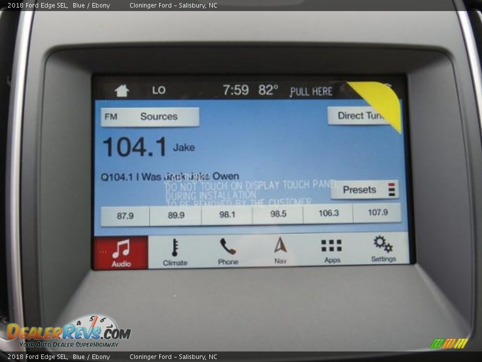 2018 Ford Edge SEL Blue / Ebony Photo #12