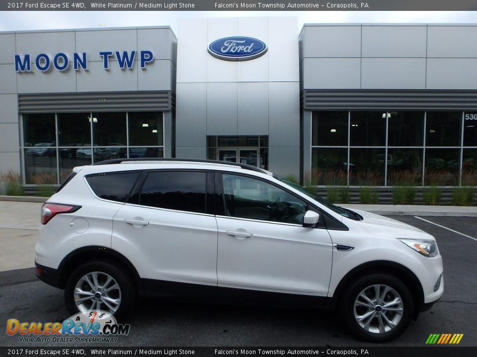 2017 Ford Escape SE 4WD White Platinum / Medium Light Stone Photo #1