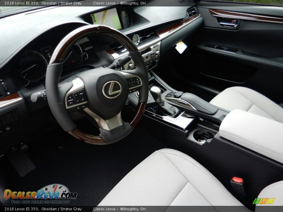 2018 Lexus ES 350 Obsidian / Stratus Gray Photo #2