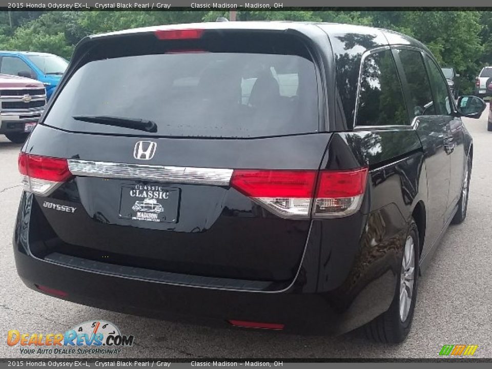 2015 Honda Odyssey EX-L Crystal Black Pearl / Gray Photo #3