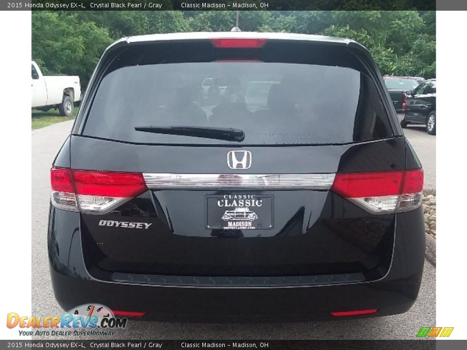2015 Honda Odyssey EX-L Crystal Black Pearl / Gray Photo #4
