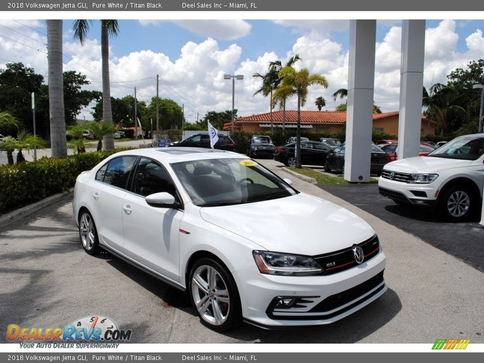2018 Volkswagen Jetta GLI Pure White / Titan Black Photo #1
