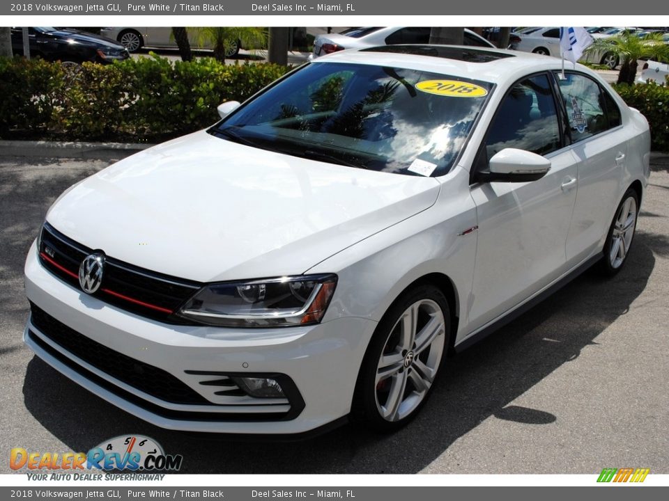 2018 Volkswagen Jetta GLI Pure White / Titan Black Photo #4