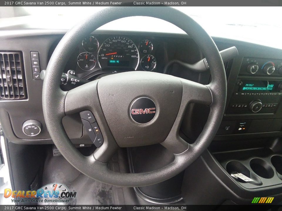 2017 GMC Savana Van 2500 Cargo Summit White / Medium Pewter Photo #15