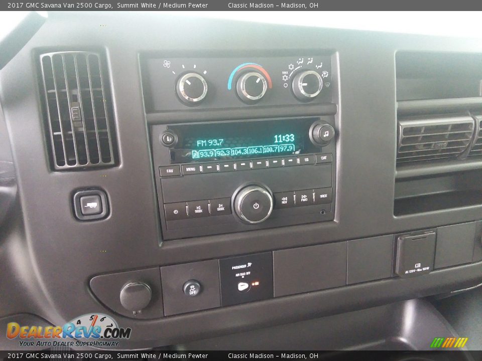 2017 GMC Savana Van 2500 Cargo Summit White / Medium Pewter Photo #16