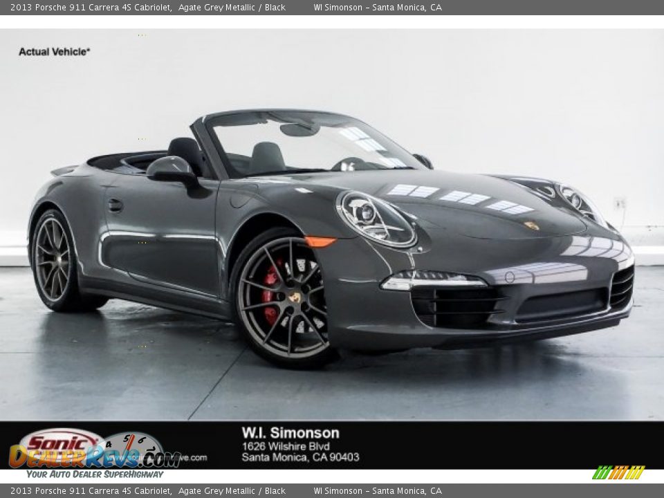 2013 Porsche 911 Carrera 4S Cabriolet Agate Grey Metallic / Black Photo #1