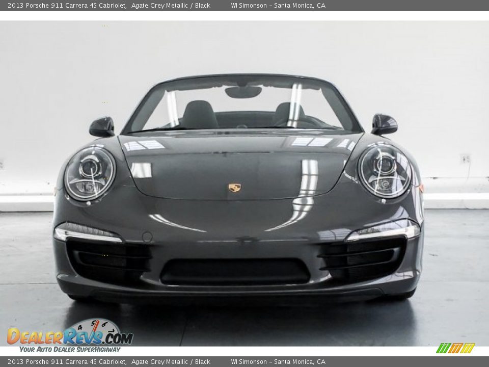 2013 Porsche 911 Carrera 4S Cabriolet Agate Grey Metallic / Black Photo #2