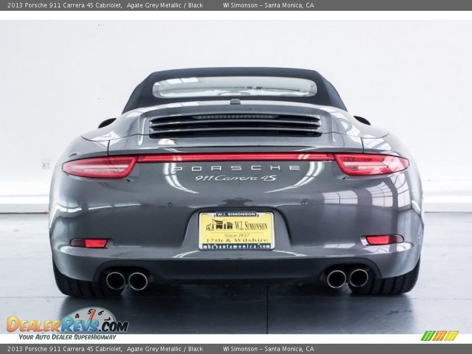 2013 Porsche 911 Carrera 4S Cabriolet Agate Grey Metallic / Black Photo #3