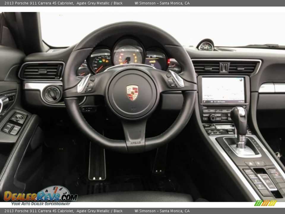 2013 Porsche 911 Carrera 4S Cabriolet Agate Grey Metallic / Black Photo #4