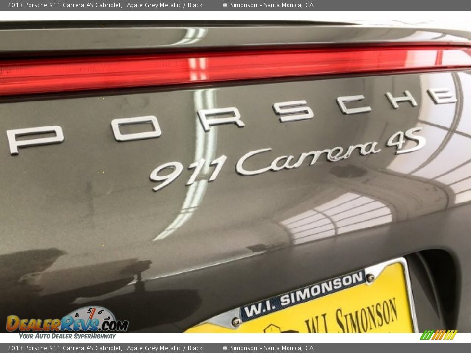2013 Porsche 911 Carrera 4S Cabriolet Agate Grey Metallic / Black Photo #7