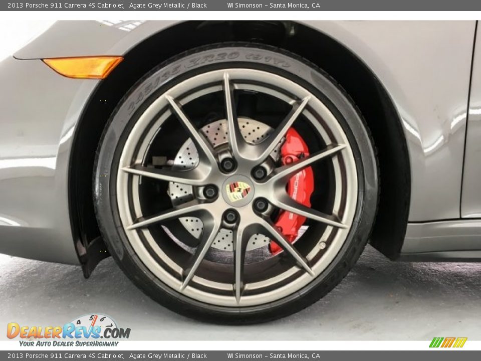 2013 Porsche 911 Carrera 4S Cabriolet Agate Grey Metallic / Black Photo #8