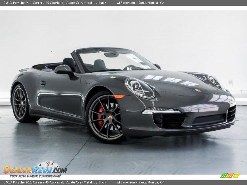 2013 Porsche 911 Carrera 4S Cabriolet Agate Grey Metallic / Black Photo #12