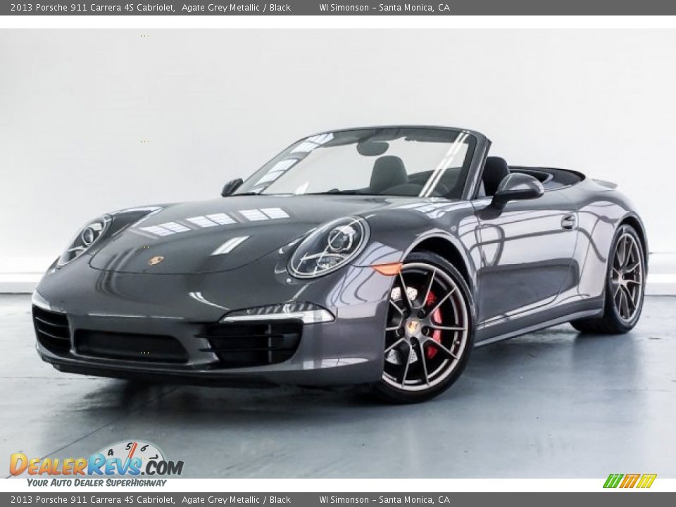 2013 Porsche 911 Carrera 4S Cabriolet Agate Grey Metallic / Black Photo #13