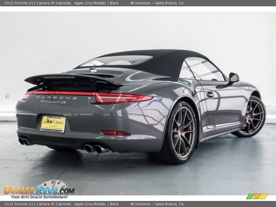 2013 Porsche 911 Carrera 4S Cabriolet Agate Grey Metallic / Black Photo #16