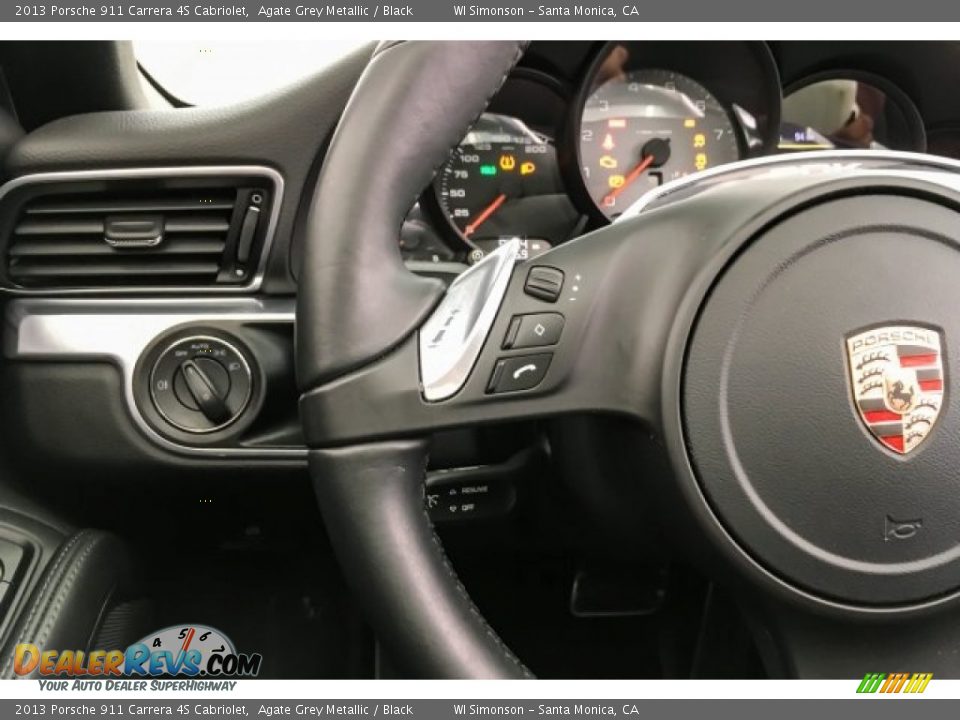 2013 Porsche 911 Carrera 4S Cabriolet Agate Grey Metallic / Black Photo #18