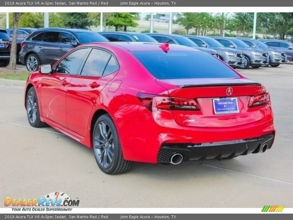 2019 Acura TLX V6 A-Spec Sedan San Marino Red / Red Photo #5