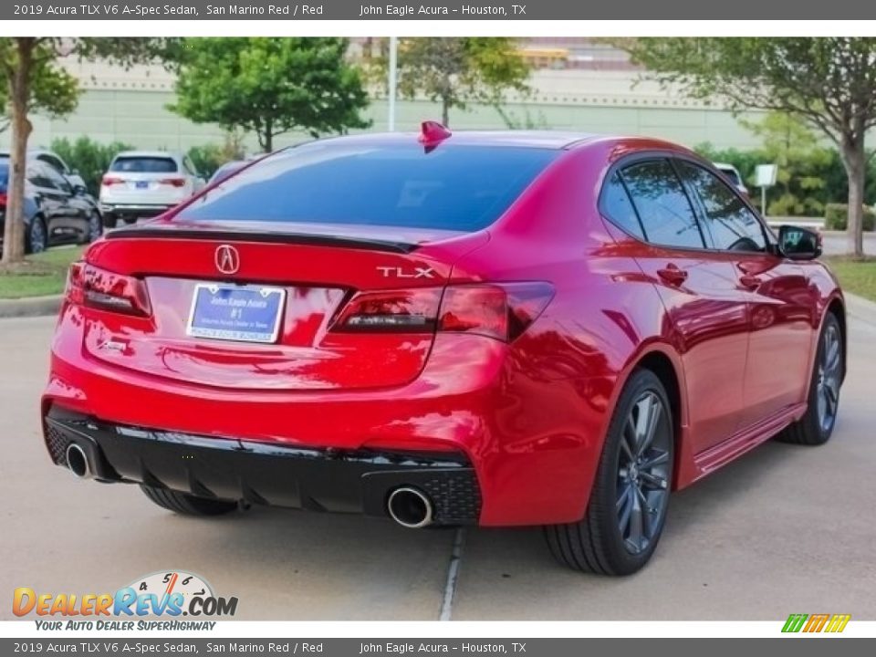 2019 Acura TLX V6 A-Spec Sedan San Marino Red / Red Photo #7