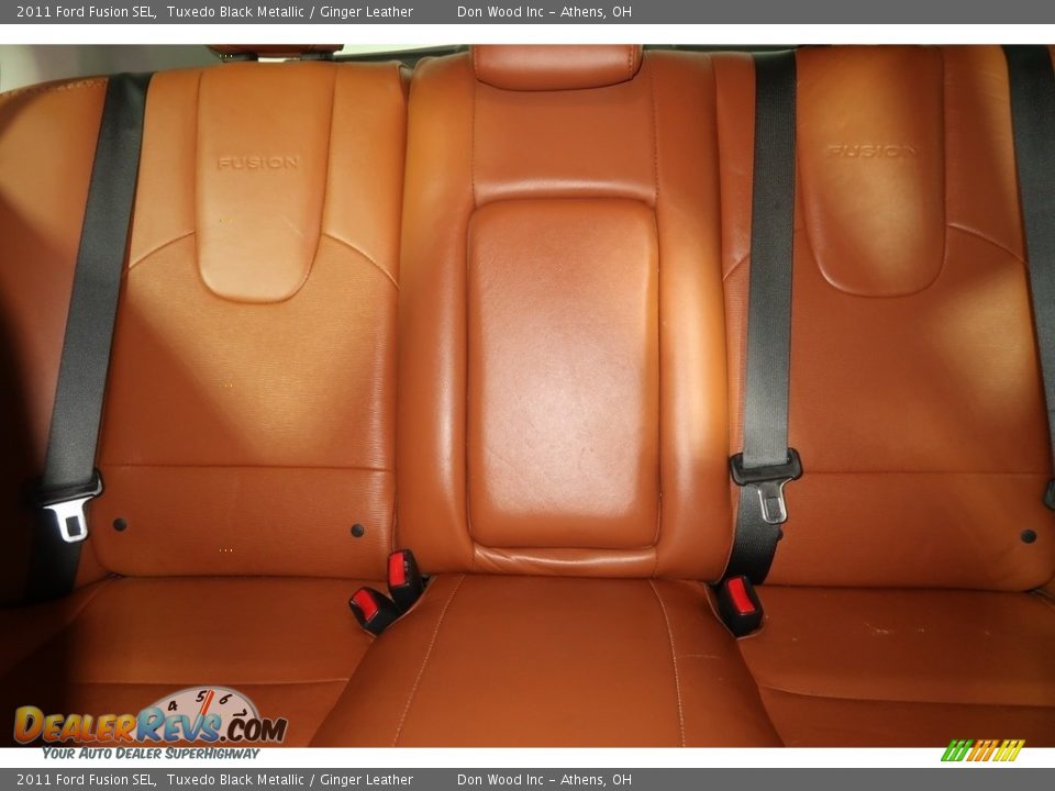 2011 Ford Fusion SEL Tuxedo Black Metallic / Ginger Leather Photo #21