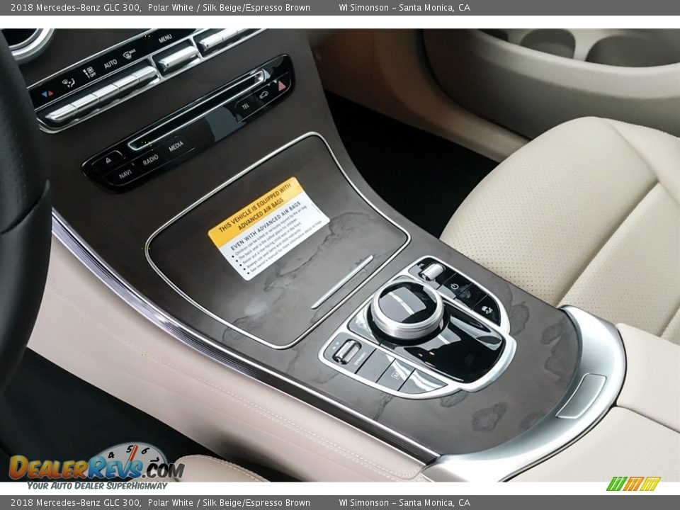 2018 Mercedes-Benz GLC 300 Polar White / Silk Beige/Espresso Brown Photo #7