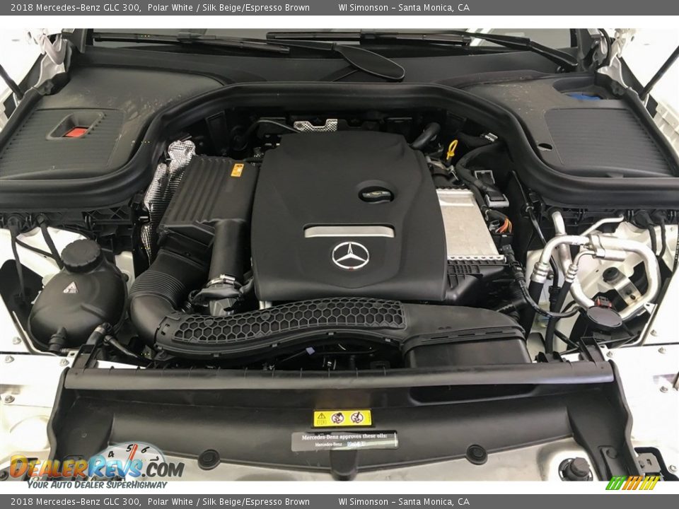 2018 Mercedes-Benz GLC 300 Polar White / Silk Beige/Espresso Brown Photo #8