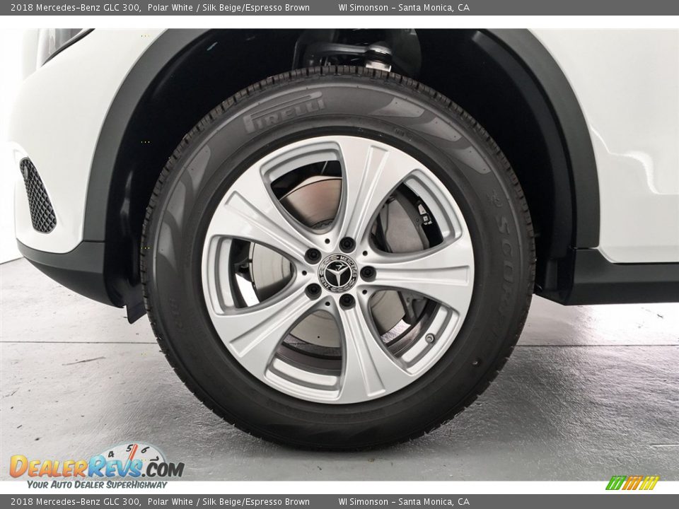 2018 Mercedes-Benz GLC 300 Polar White / Silk Beige/Espresso Brown Photo #9
