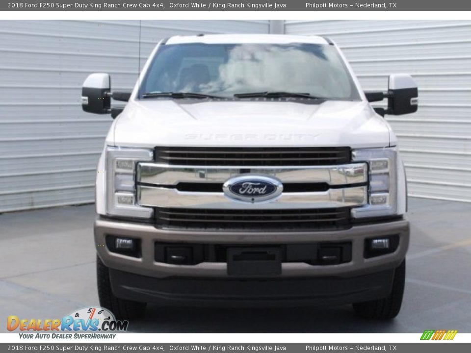 2018 Ford F250 Super Duty King Ranch Crew Cab 4x4 Oxford White / King Ranch Kingsville Java Photo #2