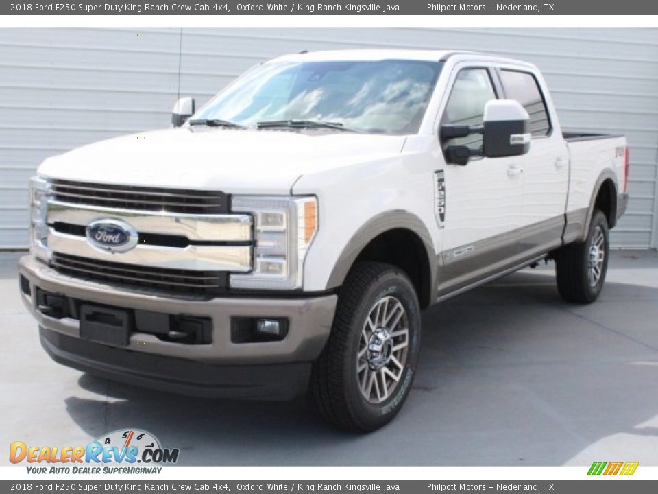 2018 Ford F250 Super Duty King Ranch Crew Cab 4x4 Oxford White / King Ranch Kingsville Java Photo #3