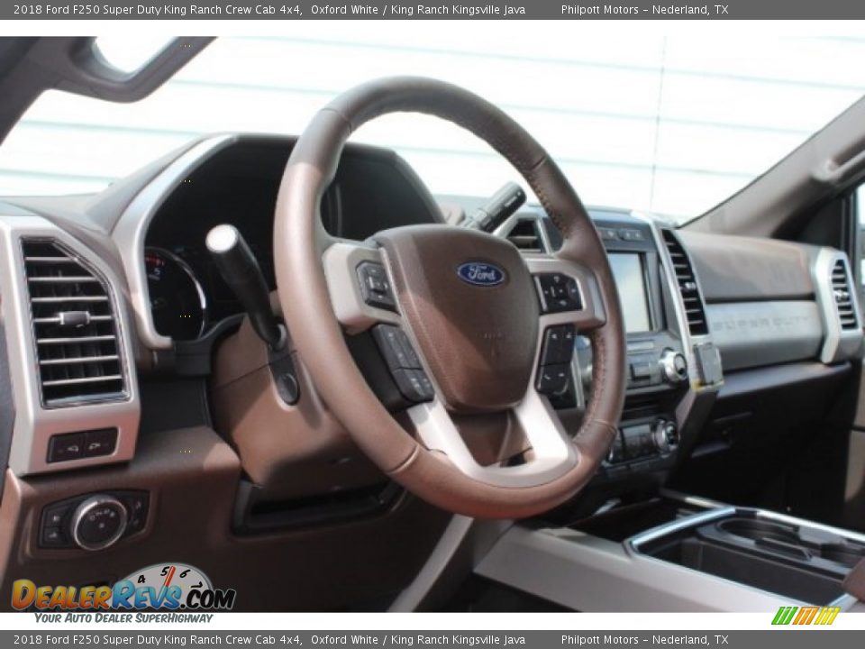 2018 Ford F250 Super Duty King Ranch Crew Cab 4x4 Oxford White / King Ranch Kingsville Java Photo #13