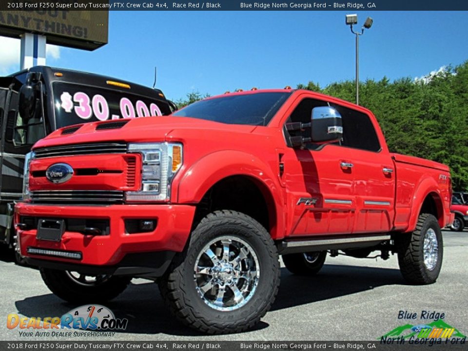 2018 Ford F250 Super Duty Tuscany FTX Crew Cab 4x4 Race Red / Black Photo #1