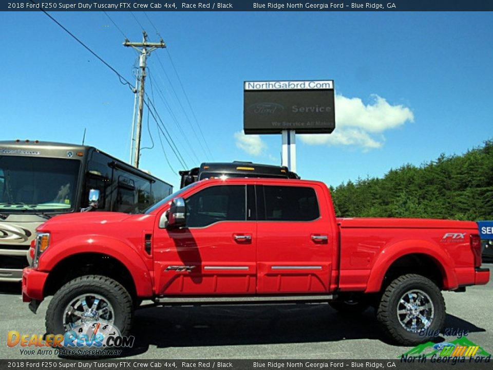 2018 Ford F250 Super Duty Tuscany FTX Crew Cab 4x4 Race Red / Black Photo #2