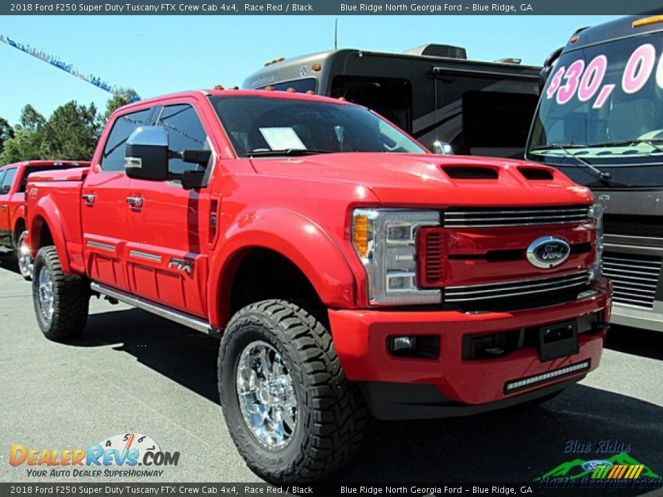 2018 Ford F250 Super Duty Tuscany FTX Crew Cab 4x4 Race Red / Black Photo #7