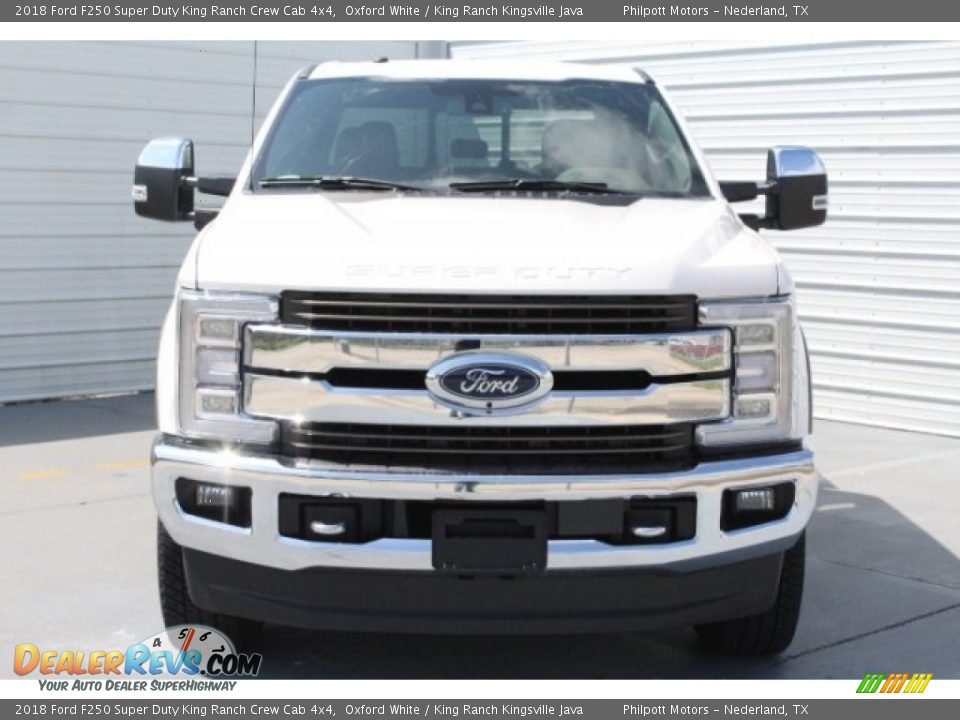 2018 Ford F250 Super Duty King Ranch Crew Cab 4x4 Oxford White / King Ranch Kingsville Java Photo #2