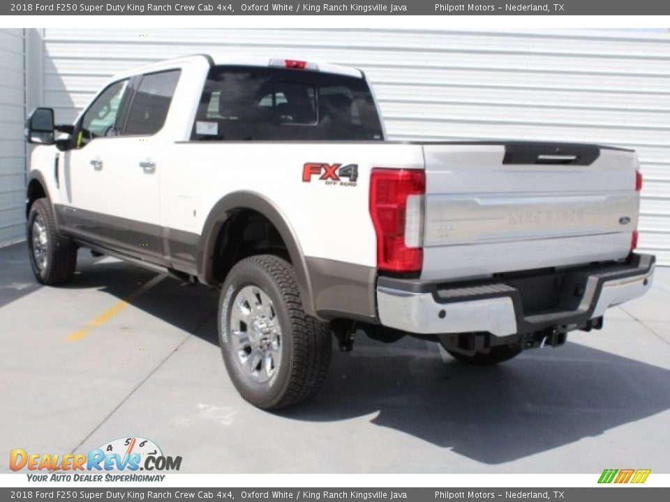 2018 Ford F250 Super Duty King Ranch Crew Cab 4x4 Oxford White / King Ranch Kingsville Java Photo #7