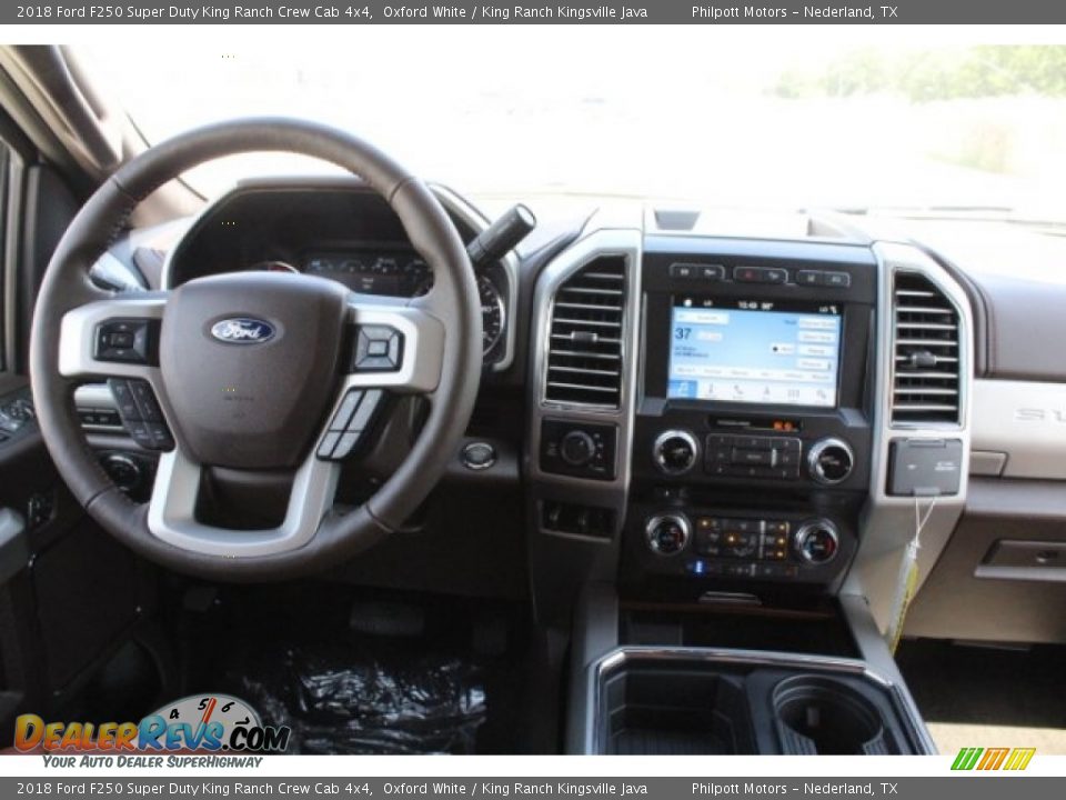 2018 Ford F250 Super Duty King Ranch Crew Cab 4x4 Oxford White / King Ranch Kingsville Java Photo #27