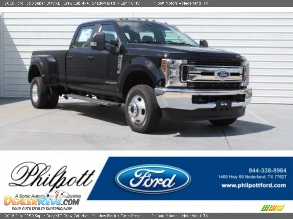 2018 Ford F350 Super Duty XLT Crew Cab 4x4 Shadow Black / Earth Gray Photo #1