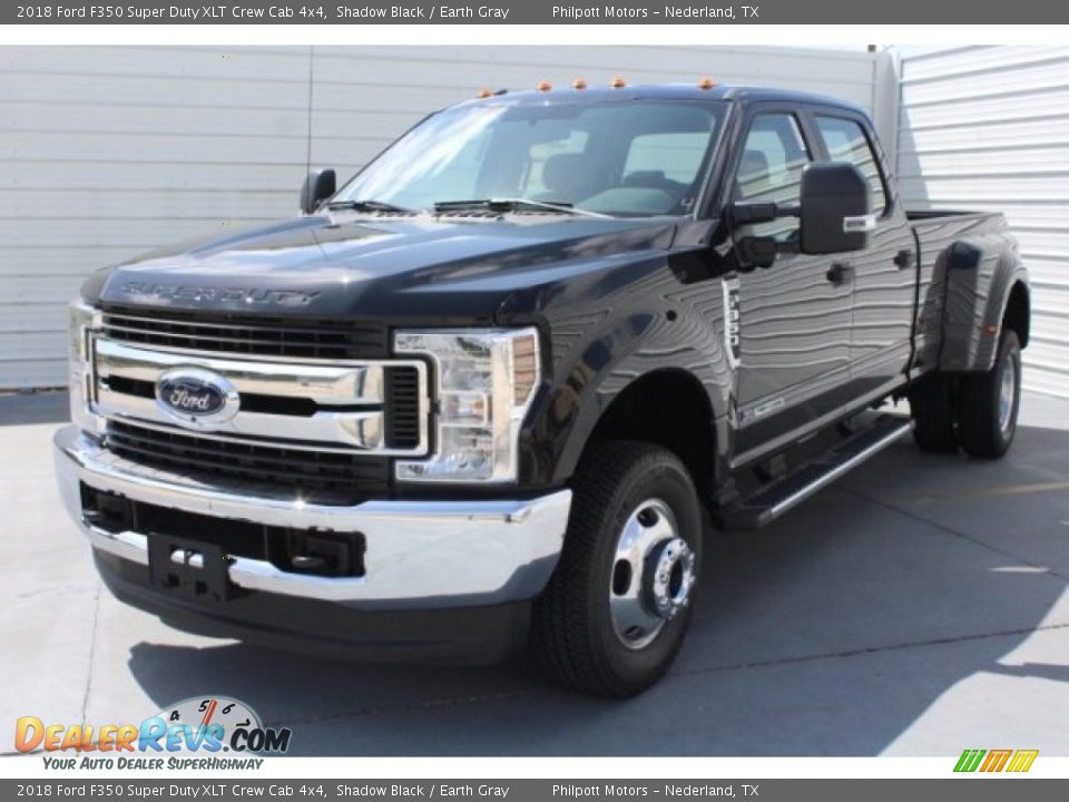 2018 Ford F350 Super Duty XLT Crew Cab 4x4 Shadow Black / Earth Gray Photo #3