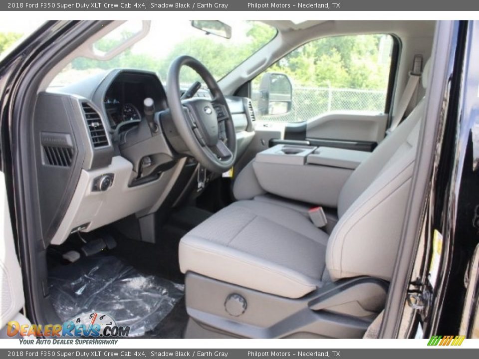 2018 Ford F350 Super Duty XLT Crew Cab 4x4 Shadow Black / Earth Gray Photo #14