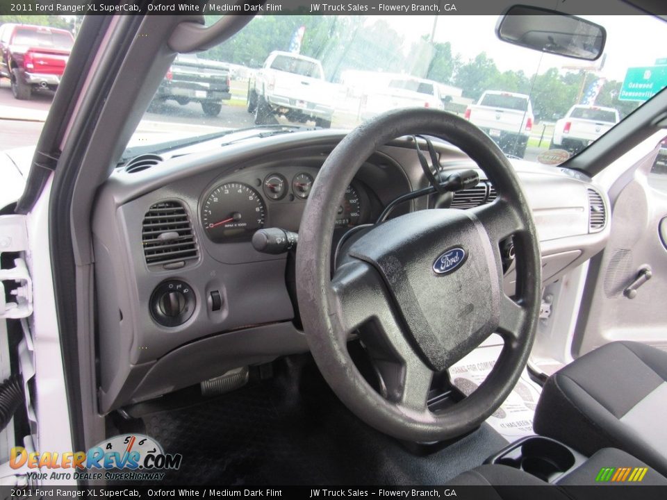 2011 Ford Ranger XL SuperCab Oxford White / Medium Dark Flint Photo #16