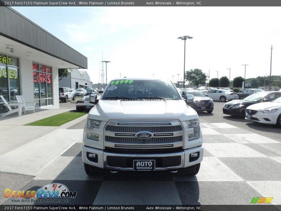 2017 Ford F150 Platinum SuperCrew 4x4 White Platinum / Limited Brunello Photo #2