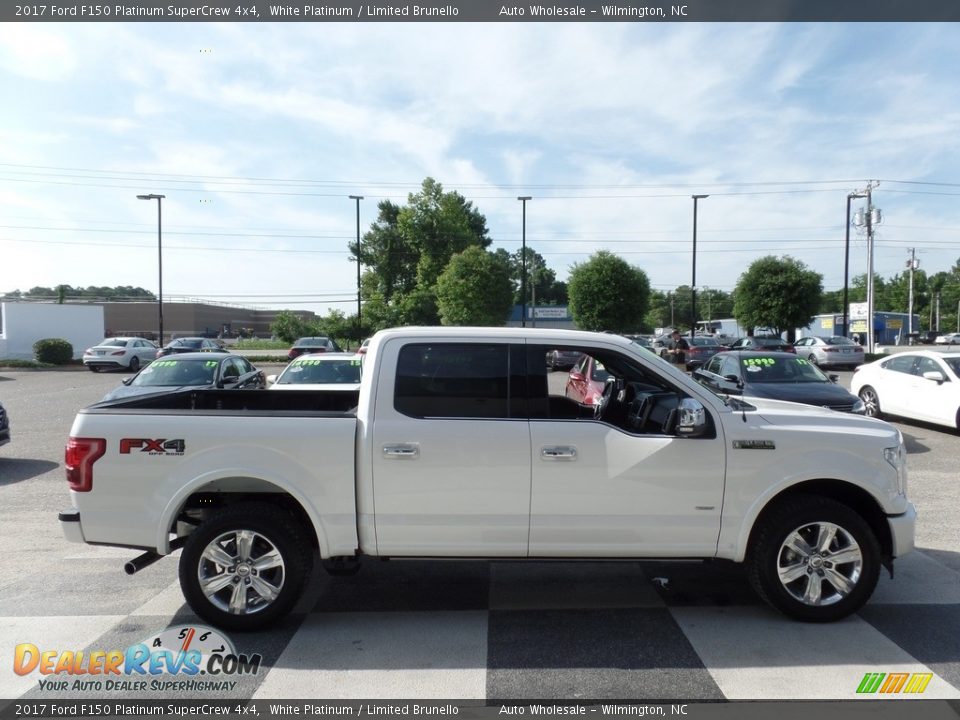 2017 Ford F150 Platinum SuperCrew 4x4 White Platinum / Limited Brunello Photo #3