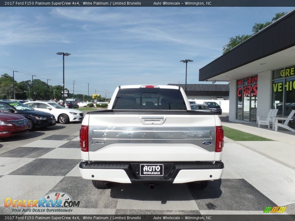 2017 Ford F150 Platinum SuperCrew 4x4 White Platinum / Limited Brunello Photo #4