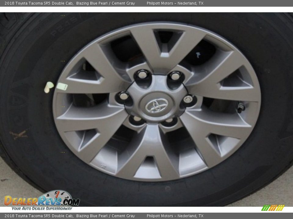 2018 Toyota Tacoma SR5 Double Cab Blazing Blue Pearl / Cement Gray Photo #9