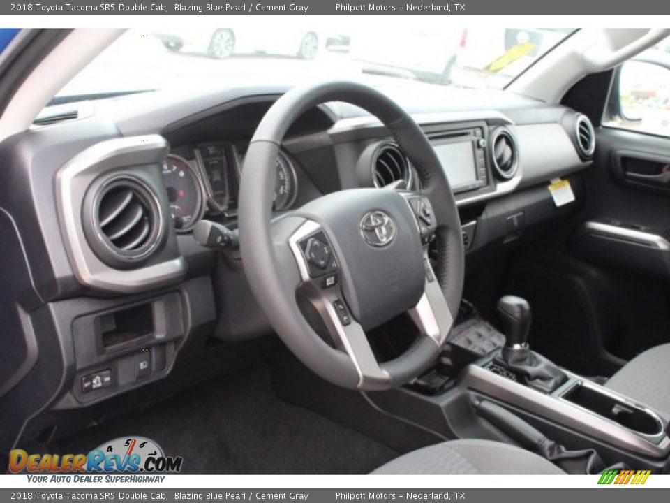 2018 Toyota Tacoma SR5 Double Cab Blazing Blue Pearl / Cement Gray Photo #13