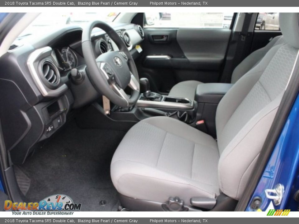 2018 Toyota Tacoma SR5 Double Cab Blazing Blue Pearl / Cement Gray Photo #14