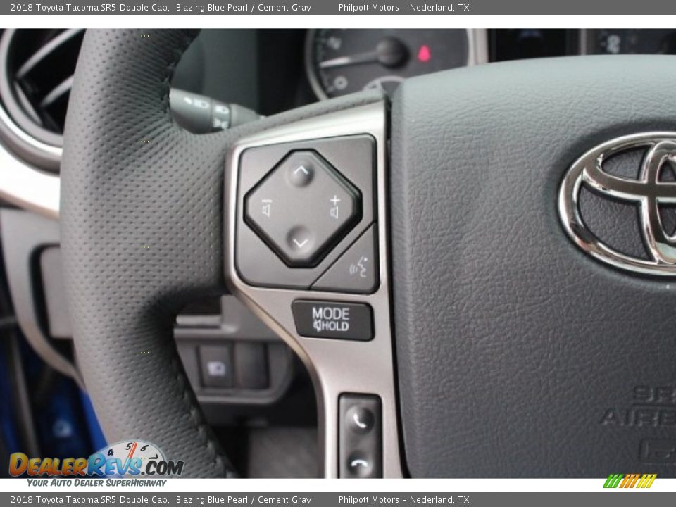 2018 Toyota Tacoma SR5 Double Cab Blazing Blue Pearl / Cement Gray Photo #18