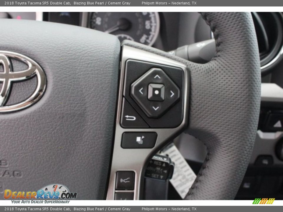 2018 Toyota Tacoma SR5 Double Cab Blazing Blue Pearl / Cement Gray Photo #19