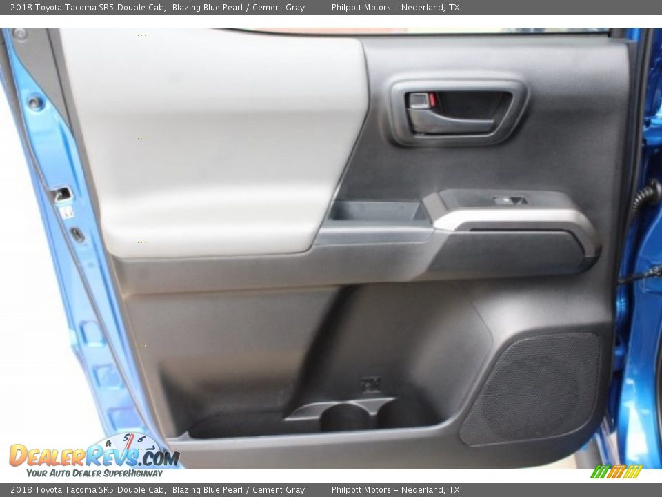 2018 Toyota Tacoma SR5 Double Cab Blazing Blue Pearl / Cement Gray Photo #21