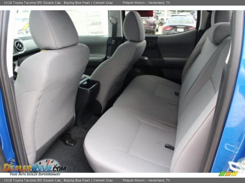 2018 Toyota Tacoma SR5 Double Cab Blazing Blue Pearl / Cement Gray Photo #22