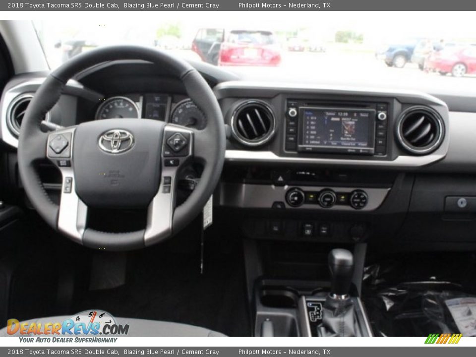 2018 Toyota Tacoma SR5 Double Cab Blazing Blue Pearl / Cement Gray Photo #23